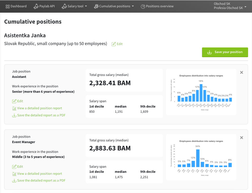 Cumulative position screenshot